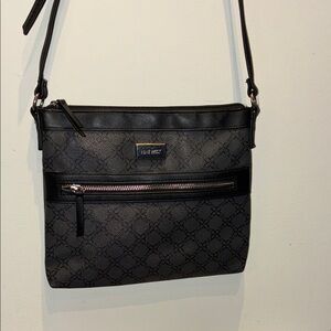 Nine West Black Patterned Crossbody Bag